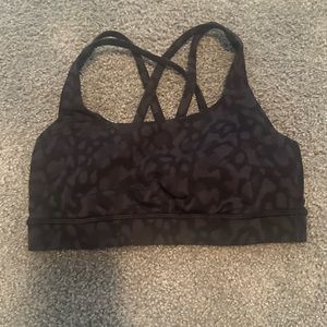 black leopard print lululemon sports bra